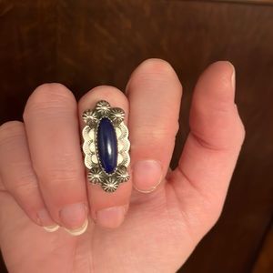 Sterling Silver Lapis Lazuli Ring by Lonnie Willie
